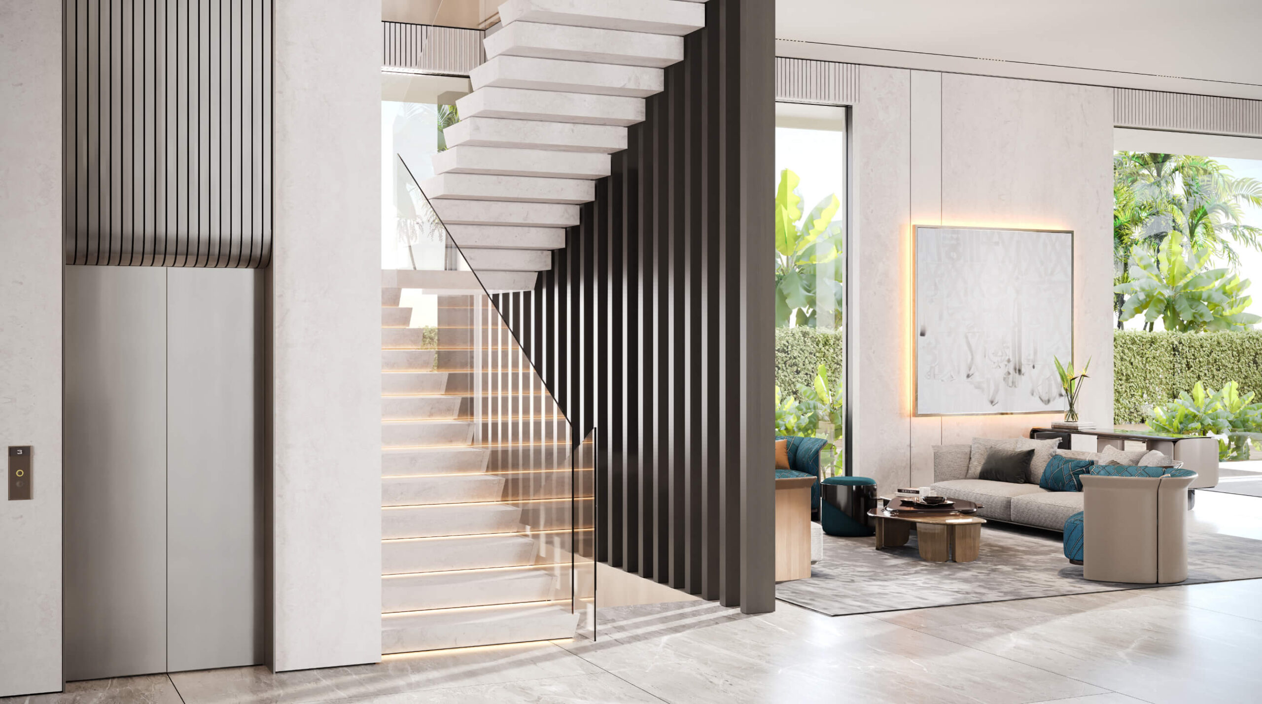 Mansion in Contemporary Design | Living room